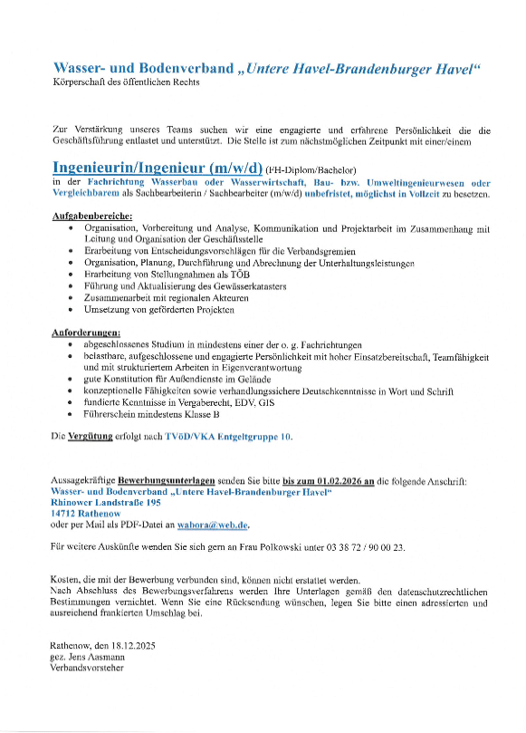 Stellenausschreibung_WBV